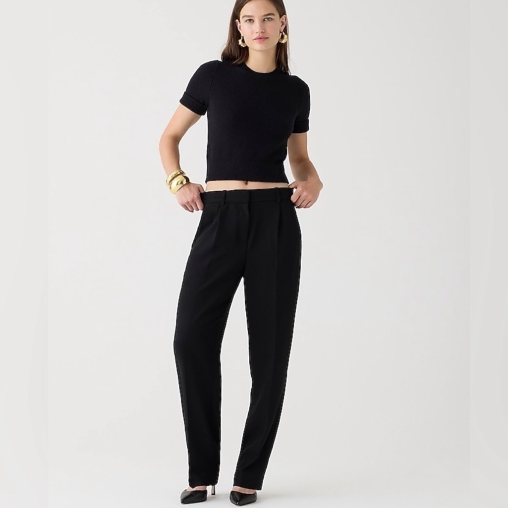 Nwt J. Crew Essential Pant In City Crepe Bn157 Black Size 22 Career Pants